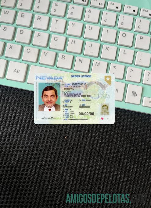 AS Nevada Surat Izin Mengemudi 2021 sekarang tampilan foto depan desain