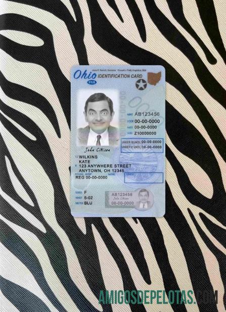 AS Ohio Surat Izin Mengemudi under 21 tampilan foto depan desain