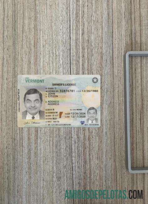 AS Vermont Surat Izin Mengemudi 2020 sekarang tampilan foto depan makering