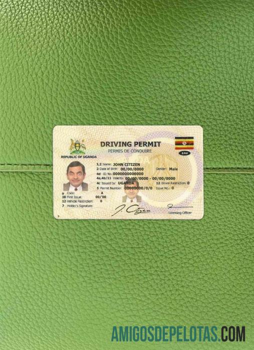 Uganda DL tampilan foto depan sampel