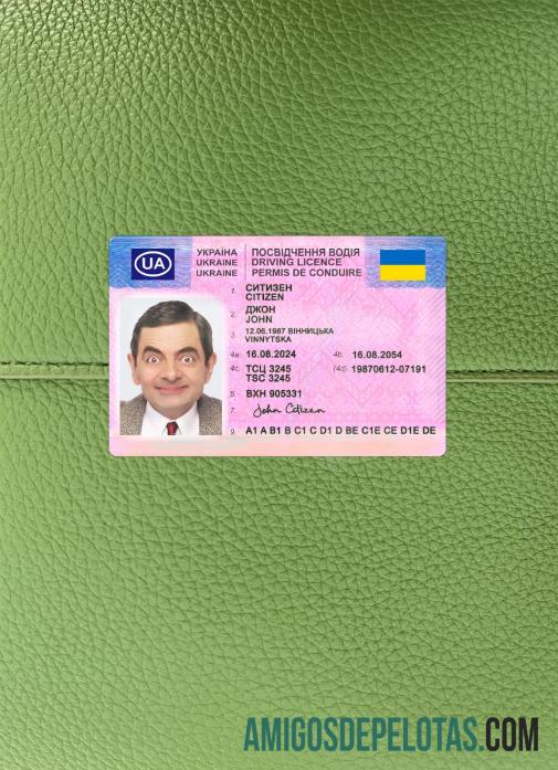 Ukraina Surat Izin Mengemudi 2024 sekarang tampilan foto depan makering