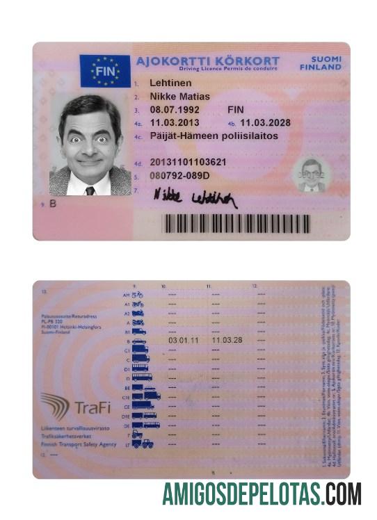 فن لینڈ ڈرائیونگ لائسنس 2013 موجودہ پیش نظارہ