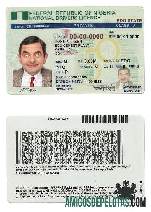 نائجیریا ڈرائیونگ لائسنس پیش نظارہ