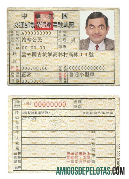 تائیوان ڈرائیونگ لائسنس پیش نظارہ