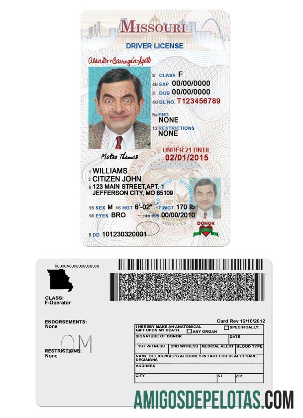 امریکہ Missouri ڈرائیونگ لائسنس under 21 پیش نظارہ