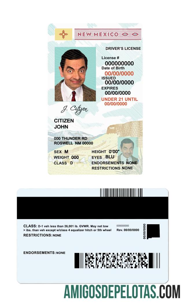 امریکہ نیا میکسیکو dl under 21 نمونہ