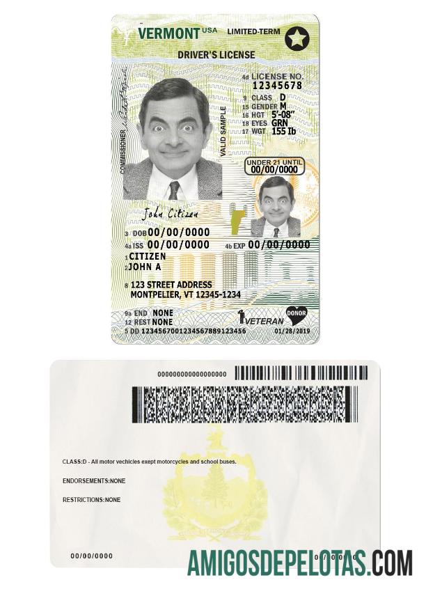 امریکہ Vermont ڈرائیونگ لائسنس under 21 پیش نظارہ