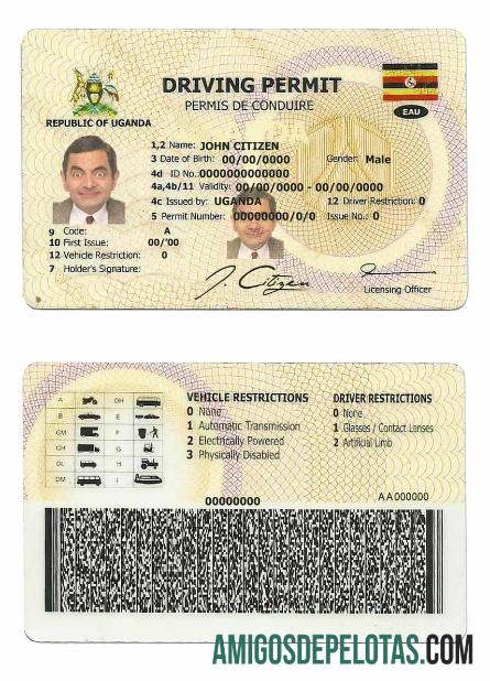 یوگنڈا ڈرائیونگ لائسنس پیش نظارہ