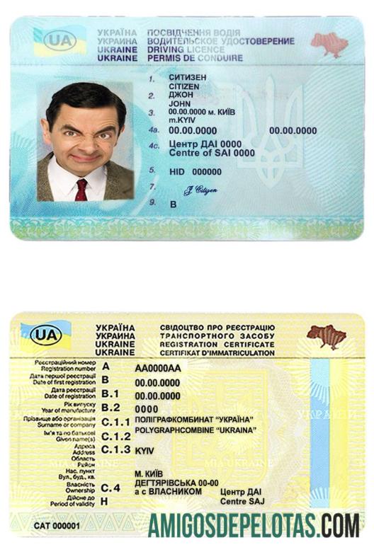یوکرین ڈرائیونگ لائسنس ڈیزائن