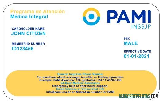 Argentina PAMI kesehatan asuransi kartu makering