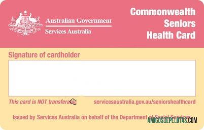 Australia Seniors kesehatan kartu makering