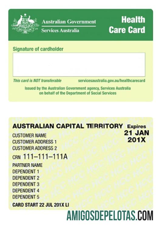 Australia kesehatan care kartu makering