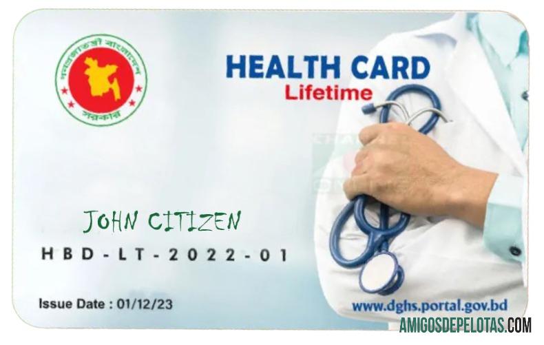 Bangladesh kesehatan kartu desain