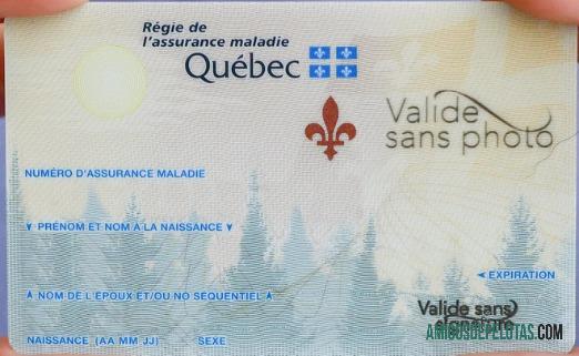 Kanada Quebec kesehatan asuransi kartu templat