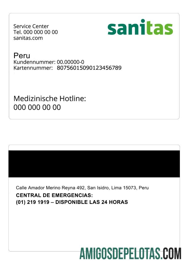 Peru kesehatan asuransi kartu desain