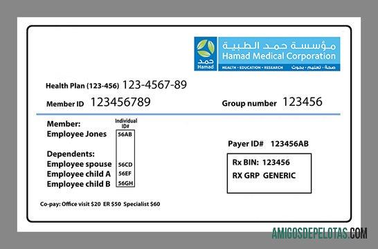 Qatar kesehatan asuransi kartu desain