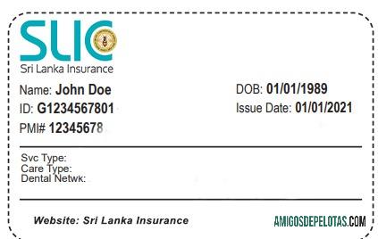 Sri Lanka kesehatan asuransi kartu desain