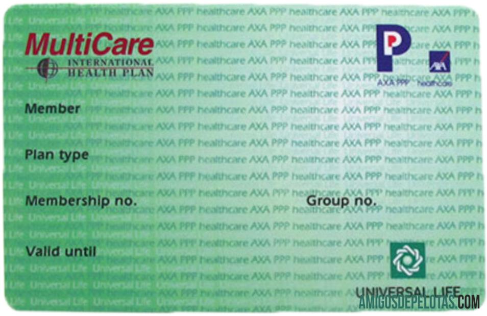 AS MultiCare international kesehatan plan kartu templat