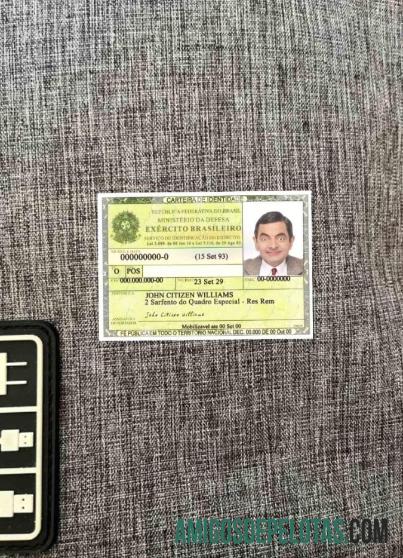 برازیل شناختی کارڈ کارڈ فوٹو لک سامنے ڈیزائن