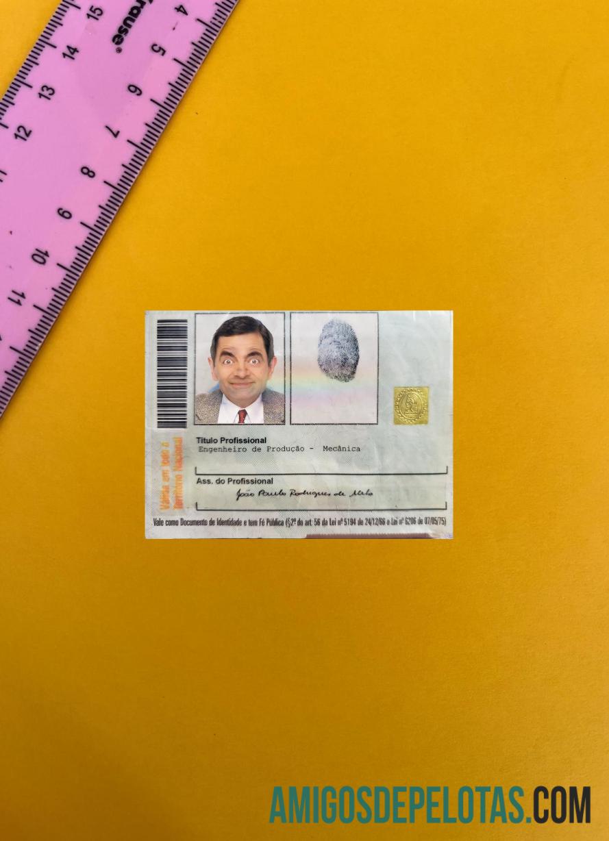 برازیل پیشہ ورانہ شناختی کارڈ کارڈ فوٹو لک سامنے پیش نظارہ