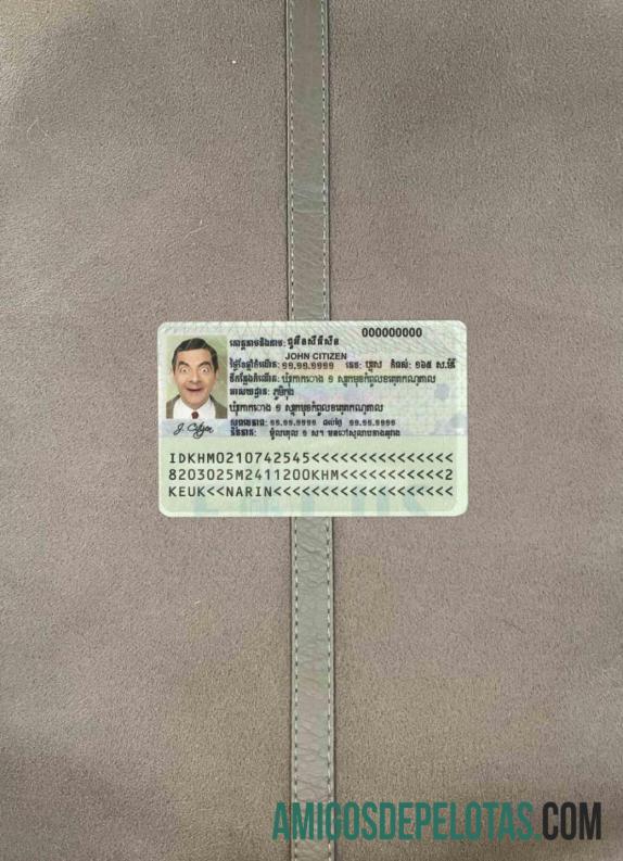 کمبوڈیا شناختی فوٹو لک سامنے ماک اپ
