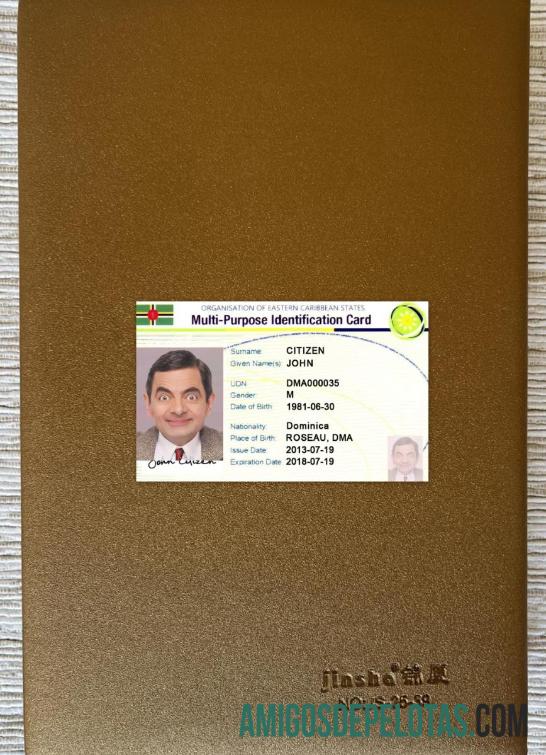 Eastern Caribbean States multi purpose indentification کارڈ فوٹو لک سامنے ڈیزائن