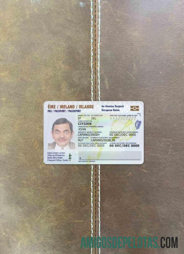 آئرلینڈ شناختی فوٹو لک سامنے نمونہ