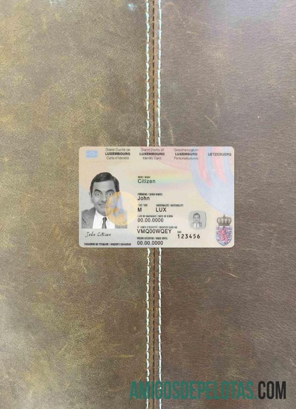 لکسمبرگ شناختی کارڈ فوٹو لک سامنے ماک اپ