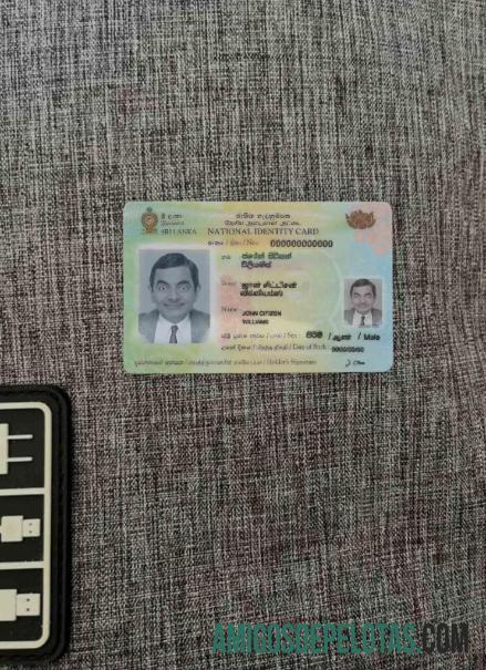 سری لنکا شناختی کارڈ کارڈ, ورژن 2 فوٹو لک سامنے پیش نظارہ