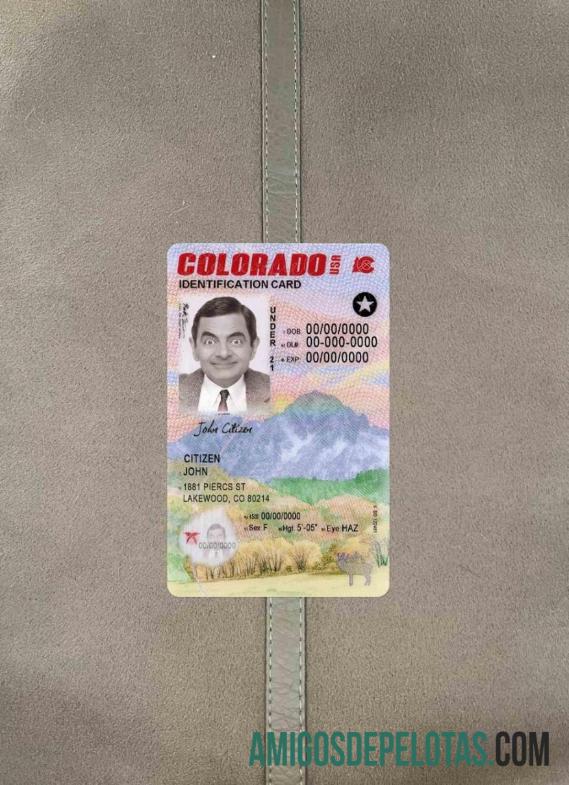 امریکہ Colorado شناختی کارڈ under 21 فوٹو لک سامنے ٹیمپلیٹ