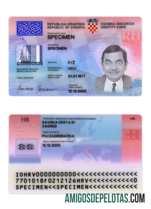 کروشیا شناختی کارڈ کارڈ پیش نظارہ