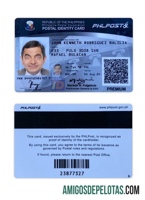 فلپائن postal شناختی کارڈ کارڈ پیش نظارہ