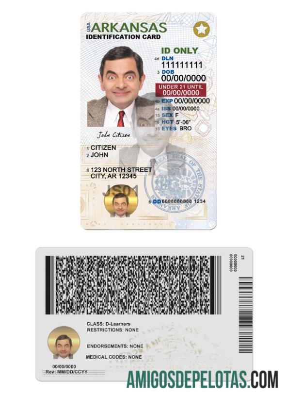 امریکہ Arkansas شناختی کارڈ under 21 پیش نظارہ