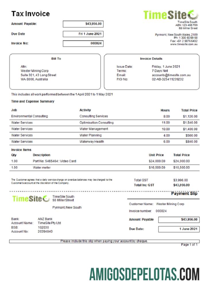 Australia TimeSite easy to use aplikasi faktur desain