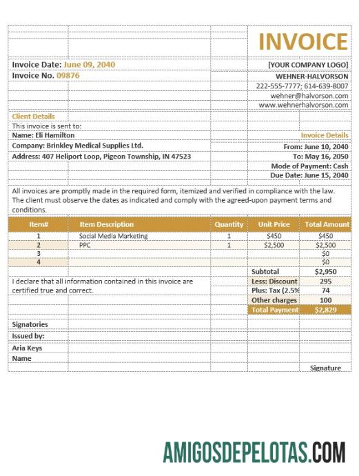 Premium Basic agensi faktur templat