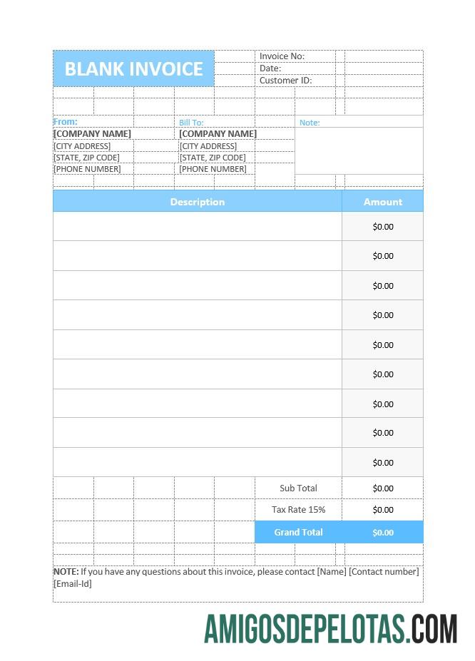 Berkualitas gratis Basic faktur templat
