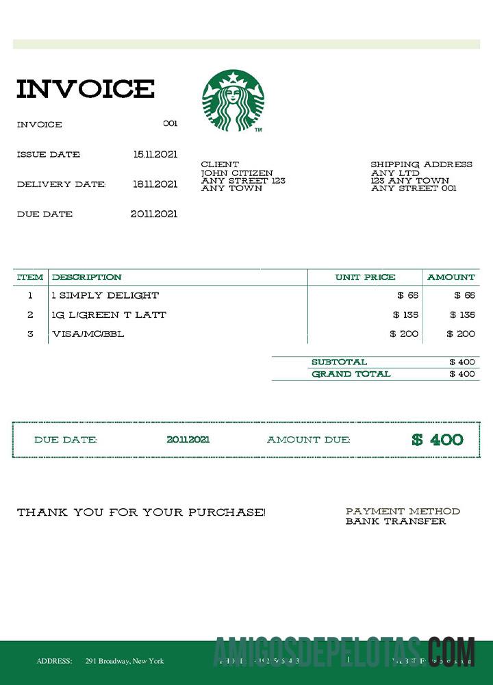 AS Starbucks faktur(2) templat