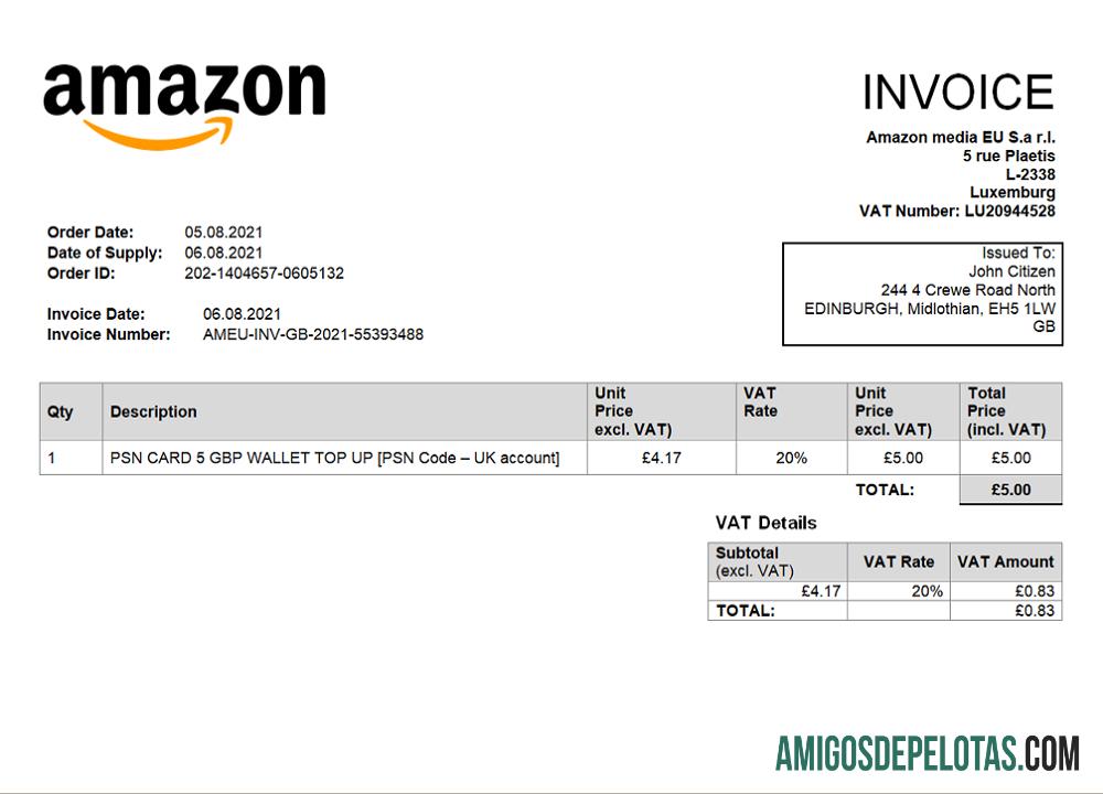 Inggris Raya Amazon American multinational Teknologi Perusahaan faktur pratinjau