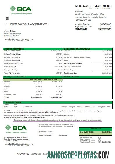 Angola Banco Comercial Angolano bank Hipotik laporan scr makering