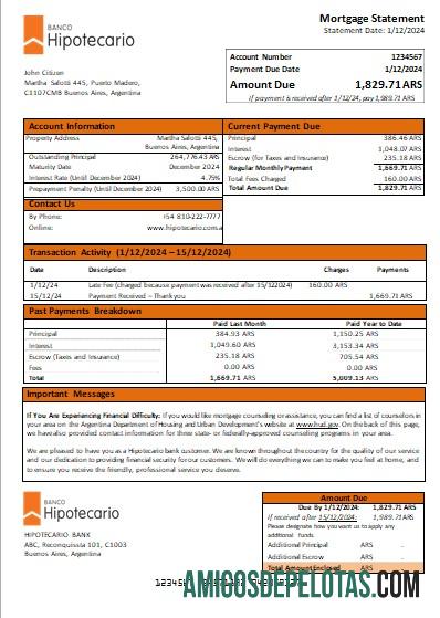 Argentina Banco Hipotecario bank Hipotik laporan scr desain