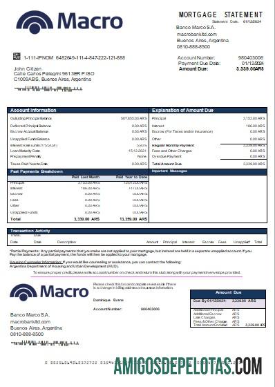 Argentina Banco Macro S.A. bank Hipotik laporan scr makering