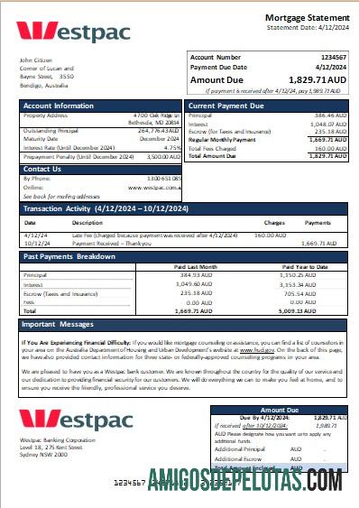 Australia Westpac bank Hipotik laporan scr makering