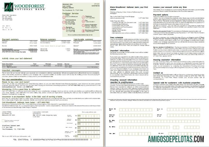 Australia Woodforest nasional bank Hipotik laporan, 2 pages, 1 2 scr pratinjau