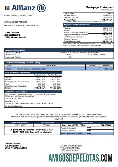 Austria Allianz Investasi bank Hipotik laporan scr desain