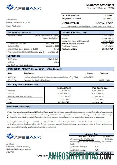 Azerbaijan AFB bank Hipotik laporan scr pratinjau