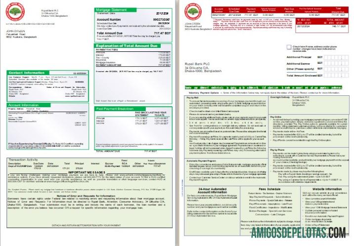 Bangladesh Rupali bank Hipotik laporan, 3 pages, 1 2 scr makering