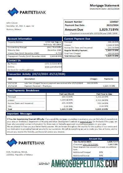Belarus Paritet bank Hipotik laporan scr desain
