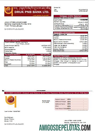 Bhutan Druk PNB bank Hipotik laporan scr desain
