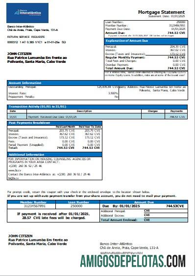 Tanjung Verde Banco Inter Atla╠éntico bank Hipotik laporan scr desain