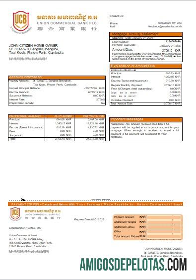 Kamboja serikat komersial bank Hipotik laporan scr desain